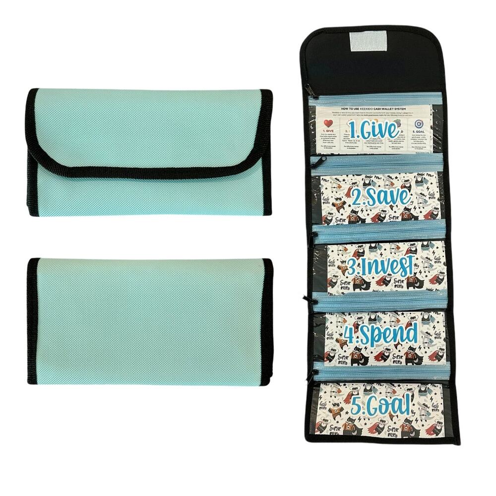 Kids Money Management Cash Wallet, Budgeting Kids, Gift Boys,Savings Organizer
